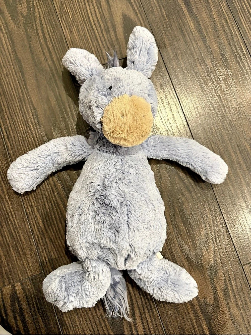 Jellycat Bashful Donkey Gray Plush Stuffed Animal